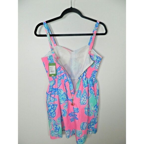 LILLY‎ PULITZER Dress Size 2  Pink Pout Barefoot Princess Seashell Cotton - Picture 7 of 12